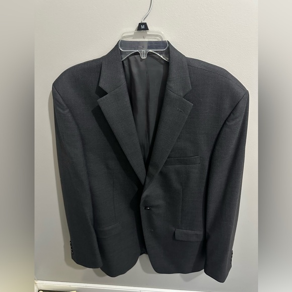 LRL‎ Ralph Lauren Size 42L Grey Wool Sport Coat Suit Jacket Blazer - Picture 1 of 5